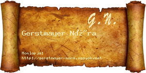 Gerstmayer Nóra névjegykártya